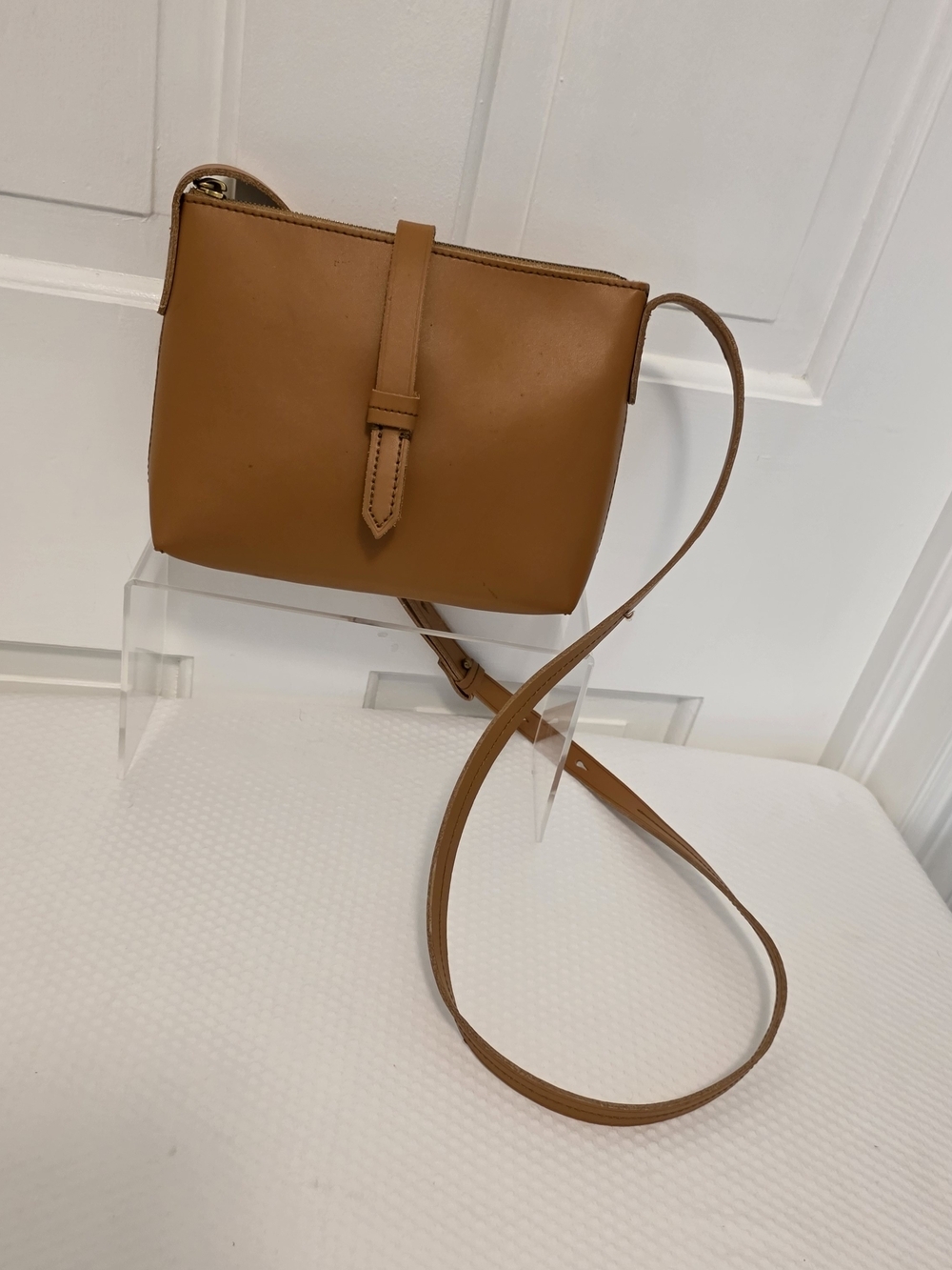 J. Crew Ryann Leather Crossbody Bag, Sleek Slim Casual